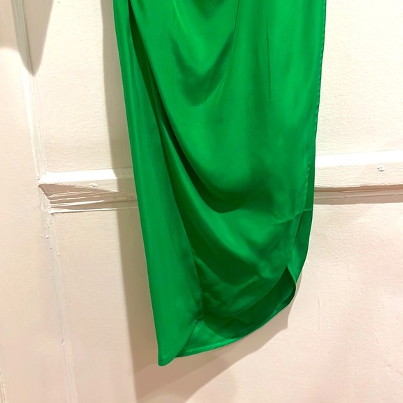 NWT Gauge81 long sleeve green asymmetrical wrap dress cuff sleeves women’s xs - Picture 4 of 7